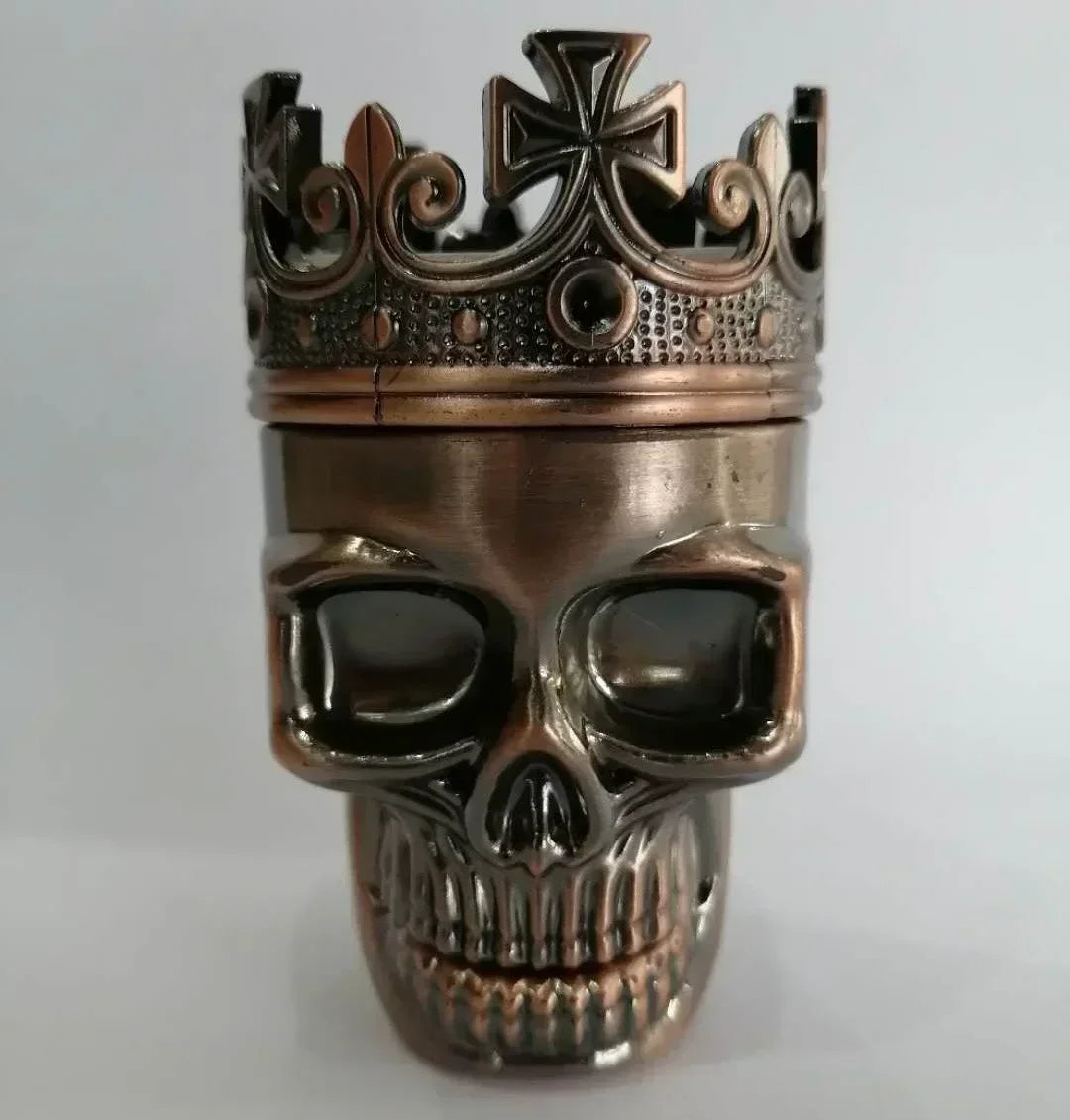 Skull Herb Grinder 3-Layer Mini Spice Crusher | Bronze