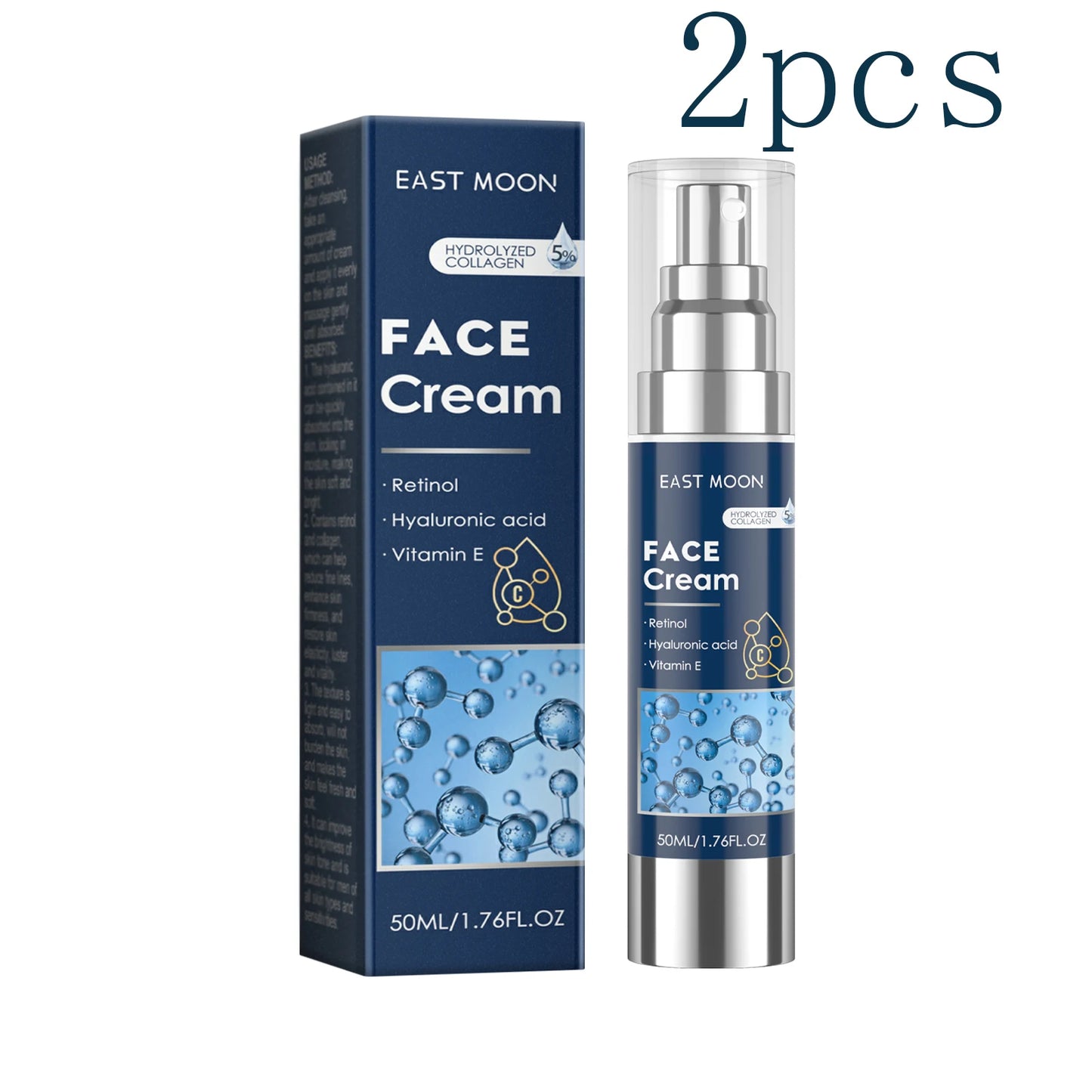 East Moon Men's Anti-Wrinkle Face Cream | Retinol & Collagen