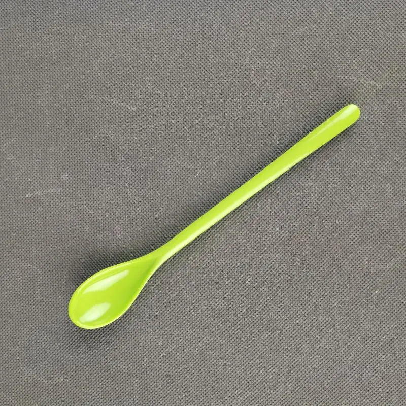 Candy Color Plastic Long Handle Dessert Spoons Dinner Tea Spoon Tableware Flatware Stirring Coffee Kitchen Scoops Soup Peaceful Pleasures Health and Wellness Green