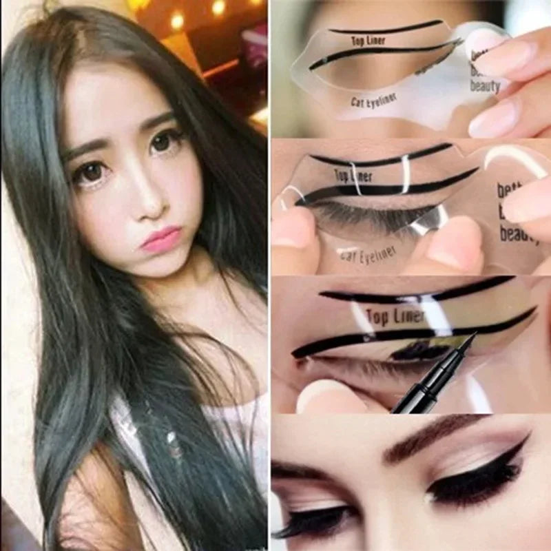 40pairs Eyeliner Stencils, Eyebrows Template Card Eye Shadow Makeup Tool, Winged Eyeliner Stencil Models Template Shaping Tools Peaceful Pleasures Health and Wellness