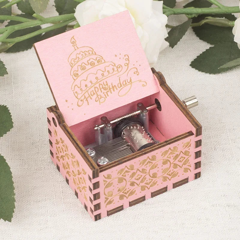 Classic 18-Note Wooden Music Box – "Happy Birthday" Gift