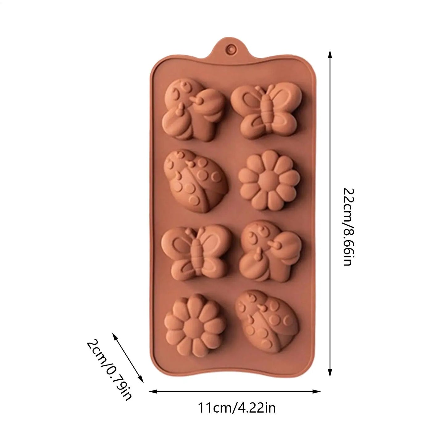 Chocolate Mold 6 Pieces Non Stick Easy Release Jelly Candies Molds for Fudge Jelly Pastry Ice Soap Snacks Gummies Cupcake Peaceful Pleasures Health and Wellness