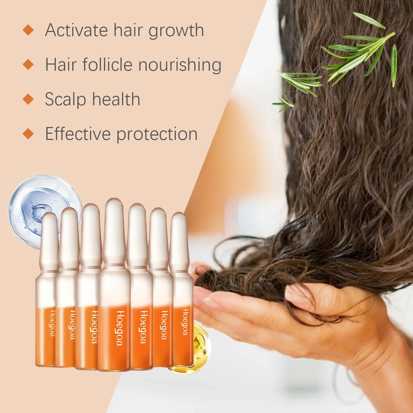 HOEGOA Hair Growth Ampoule Serum – Scalp Treatment 7×2ml