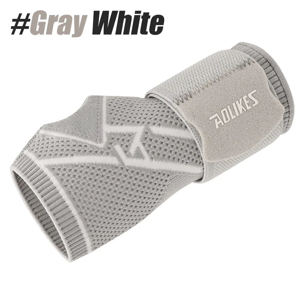 1PC Wrist Brace - Adjustable Compression Support for Men & Women, Fits Left/Right Hand - Carpal Tunnel & Pain Relief Peaceful Pleasures Health and Wellness Gray White-1PCS L
