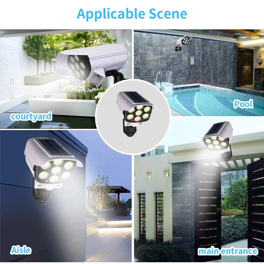 77 LED Solar Motion Sensor Light with Dummy Camera – IP65