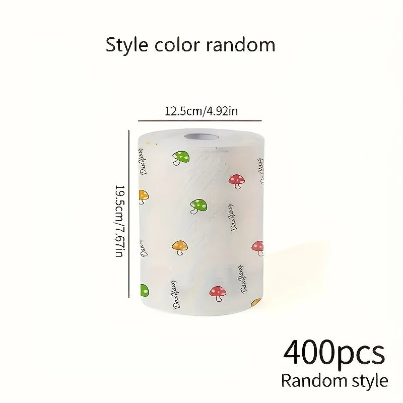 1 roll (400 sheets), lazy cloth, disposable kitchen tissue, washable dry and wet dual-use towel, dishcloth, non stick oil cloth, Peaceful Pleasures Health and Wellness 400pcs