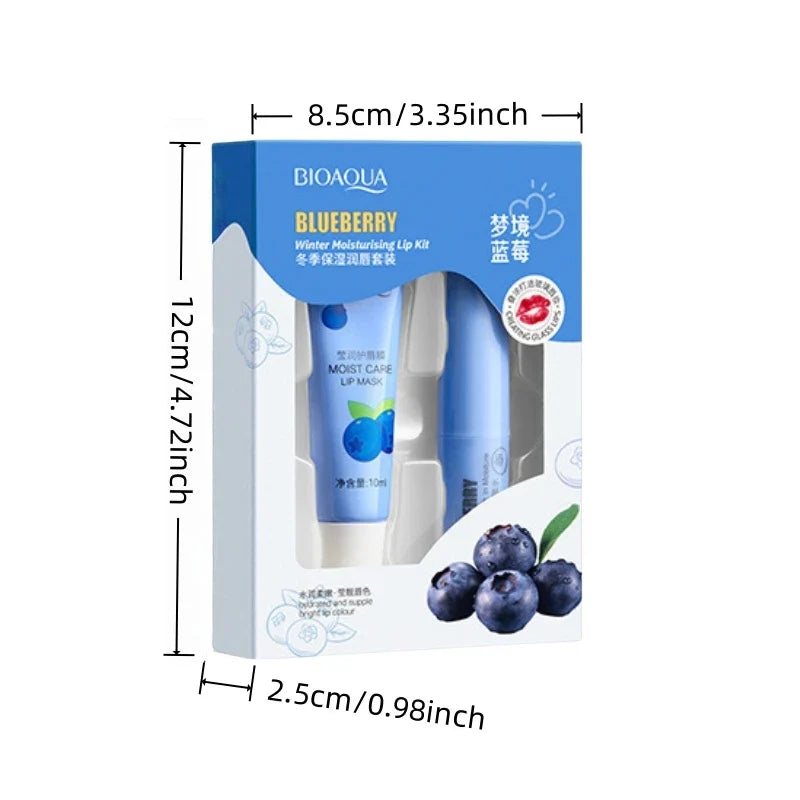 Blueberry Lip Balm & Mask Set – Vitamin E, Hypoallergenic