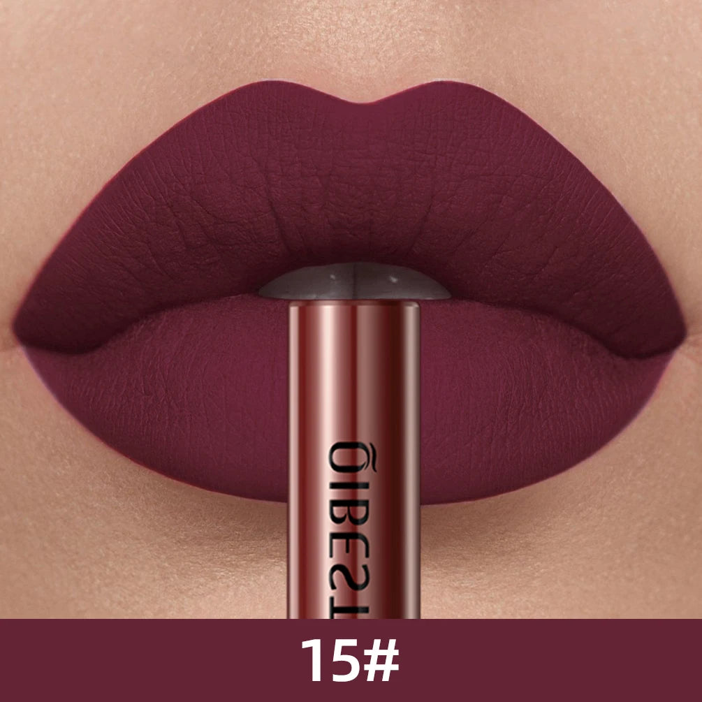 QiBest 24 Colors Matte Liquid Lipstick – Waterproof Velvet Lip Gloss