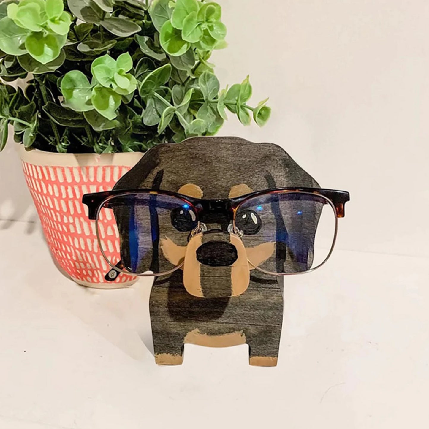 Animal Glasses Stand Holder Creative Puppy Dog Pet Shape Glasses Rack For Christmas Gift Wooden Home Office Desk Decor Peaceful Pleasures Health and Wellness Style 5