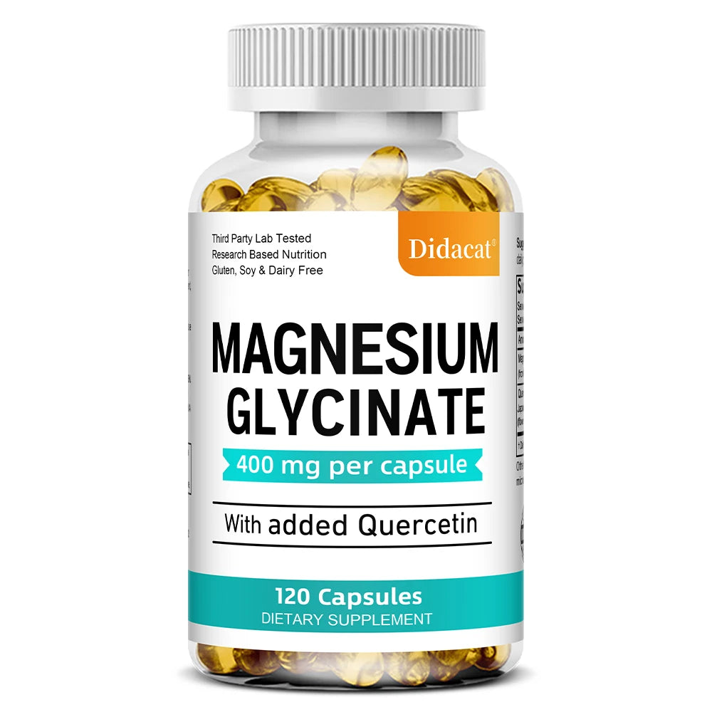 Magnesium Glycinate 400mg with Quercetin | Sleep & Heart Health
