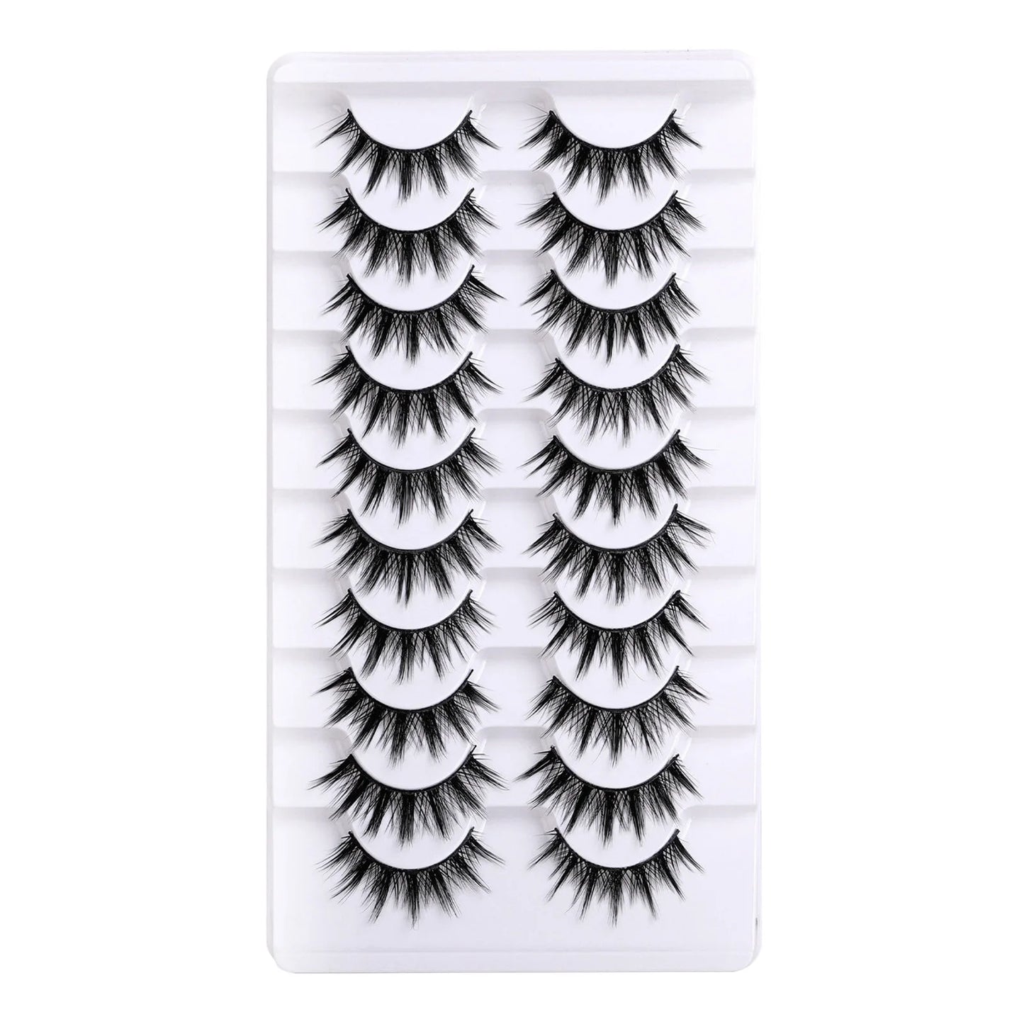 3D Fluffy False Eyelashes – 10 Pairs Full Strip Lashes