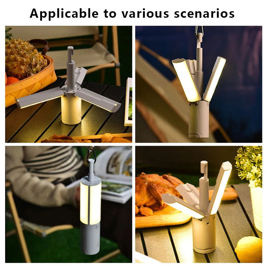 Folding Rechargeable LED Camping Lantern – 3 Modes Dimmable