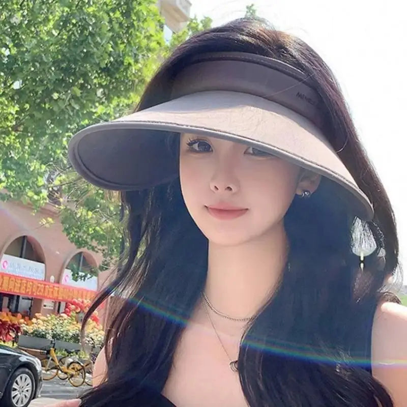 Women's Wide Brim Foldable Sun Hat – UV Protection Beach Cap