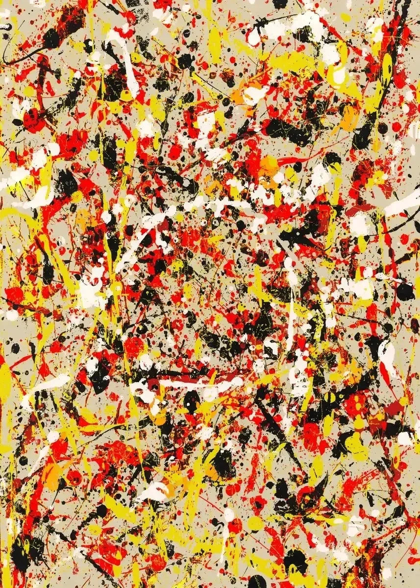 Jackson Pollock Abstract Oil Paintings on Canvas Famous Art Prints for Living Room Wall Decor Modern Art Posters Peaceful Pleasures Health and Wellness
