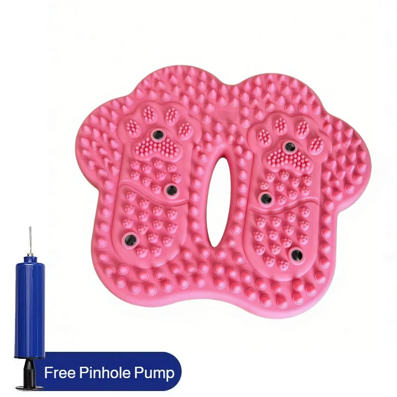 Large Household Inflatable Foot Massager Anti-slip Magnet Stone Stepper Pad Pressure Points in Situ Sports Fitness Equipment Peaceful Pleasures Health and Wellness Style B Pink