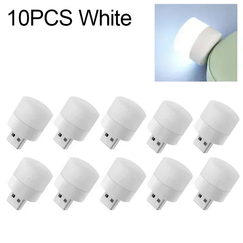 Mini USB LED Night Light – Plug-In Portable Lamp for Reading