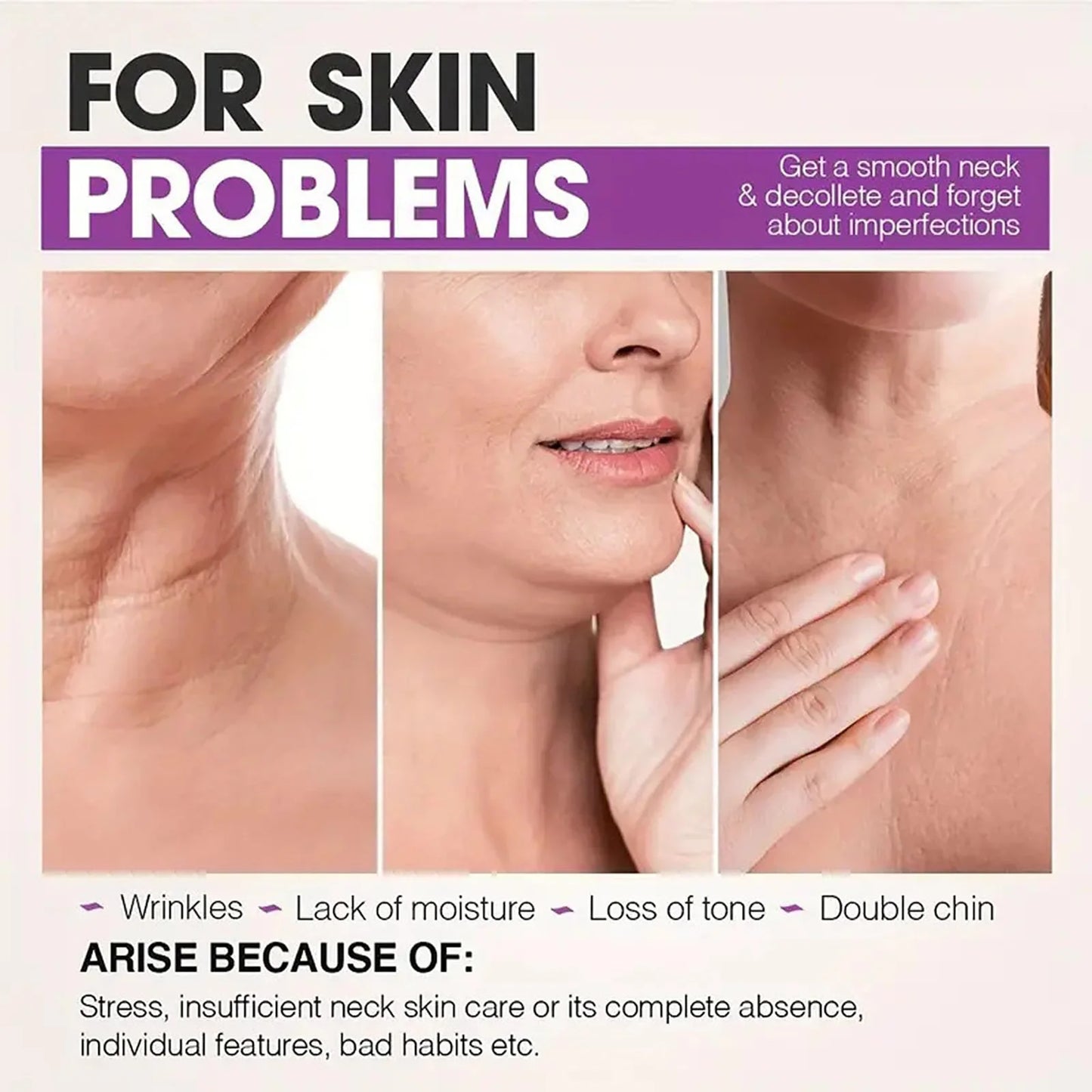Collagen Face & Neck Tightening Cream,Neck Firming Cream for Reduce Double Chin Neck Firming and Lifting Anti Wrinkle Neck Moist Peaceful Pleasures Health and Wellness