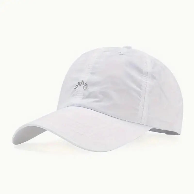 Quick-Drying Baseball Caps For Women Men Solid Color Baseball Hats Outdoor Sports Sunscreen Thin Women's Hats Peaceful Pleasures Health and Wellness White