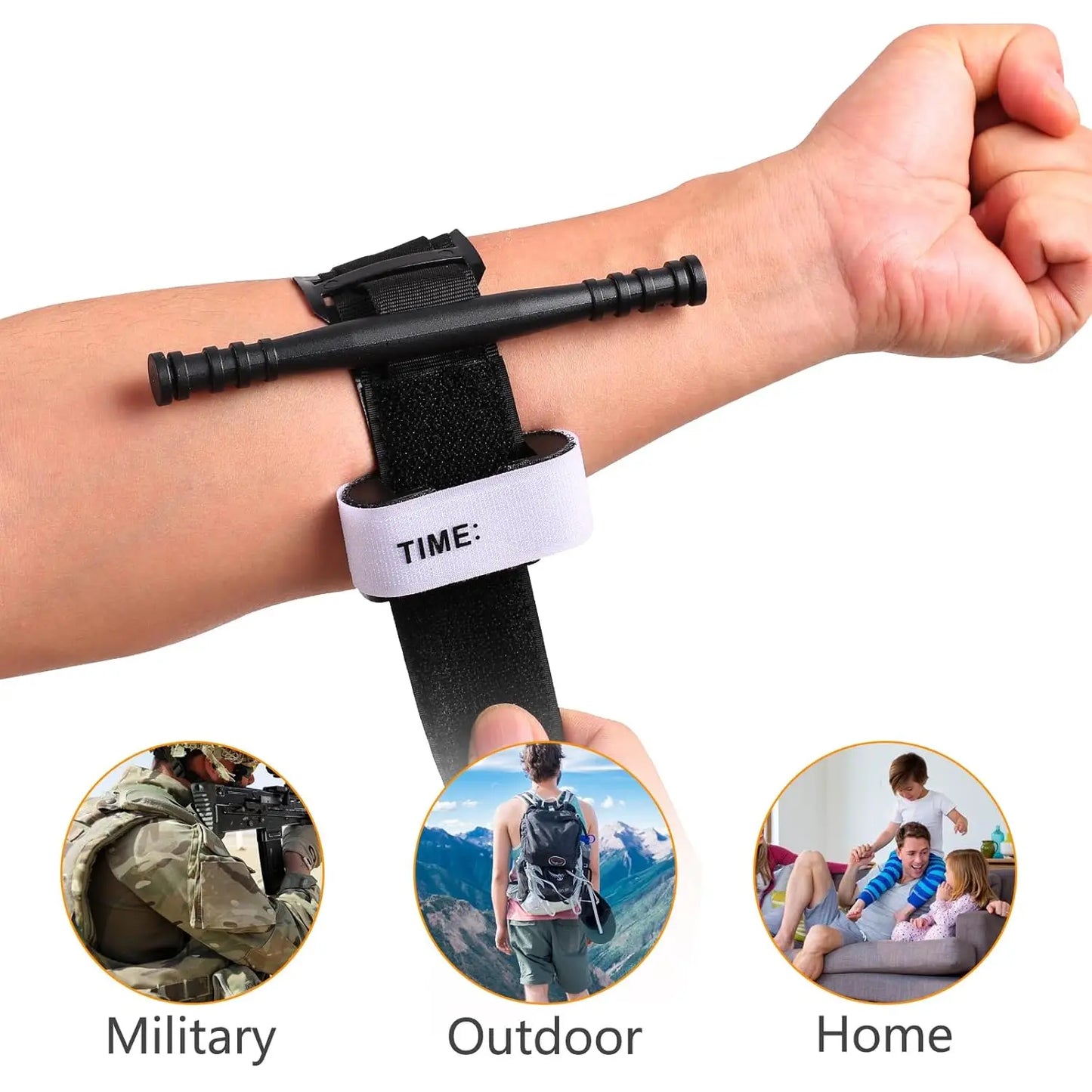Emergency Tourniquet Combat Medical Rotary Tourniquet Tactical Emergency for Hiking Camping Travel Outdoor Sports Survival kit Peaceful Pleasures Health and Wellness