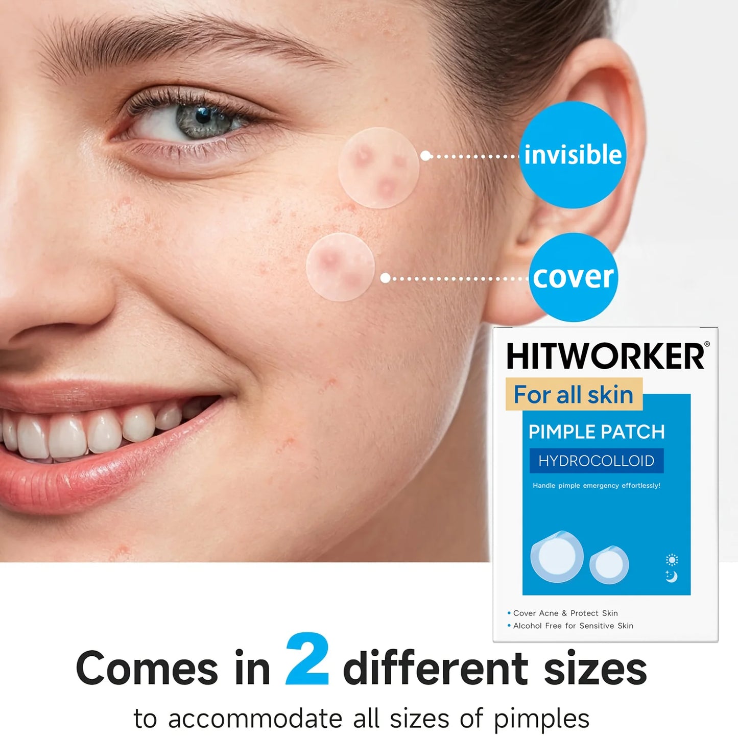 Hydrocolloid Acne Patches – Invisible, Waterproof | All Skin Types