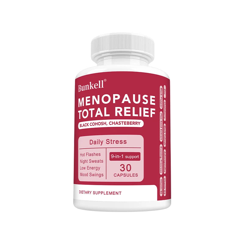 9-in-1 Herbal Menopause Supplement for Women - Hormone Balance Capsules for Night Sweats Hot Flashes & Mood Swings, Vegan Peaceful Pleasures Health and Wellness 30 count-1 bottle