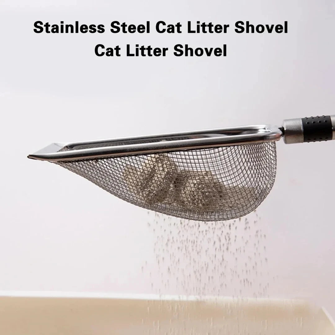 Stainless Steel Cat Litter Scoop – Durable, Easy Clean, Ergonomic Handle, Rust-Resistant, Ideal for Quick Waste Removal Peaceful Pleasures Health and Wellness