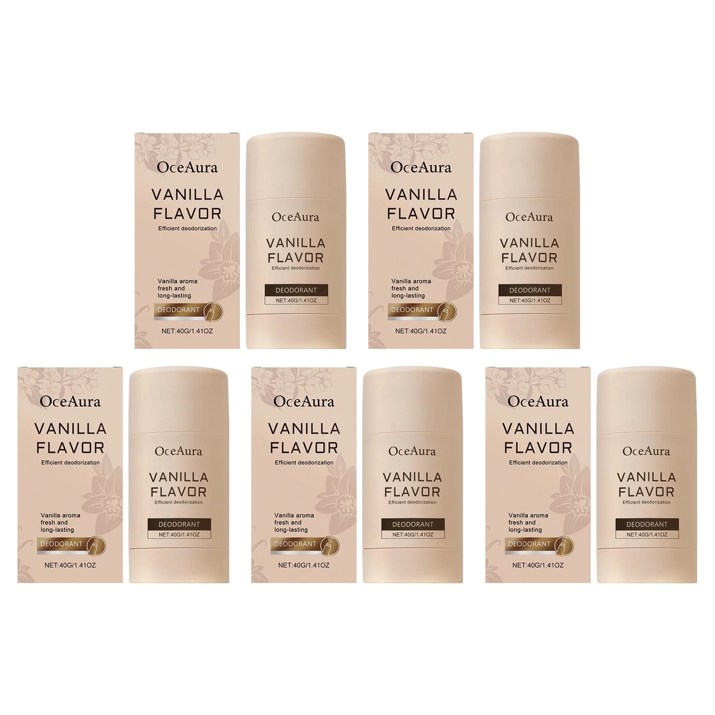 OceAura Vanilla Natural Deodorant Stick – Antiperspirant 40g