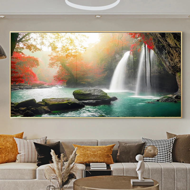 Nature Landscape Canvas Painting Wall Art Jasper National Park Canada Wall Picture Posters and Prints for Living Room Home Decor Peaceful Pleasures Health and Wellness w4097 landscape-11 50x100cm
