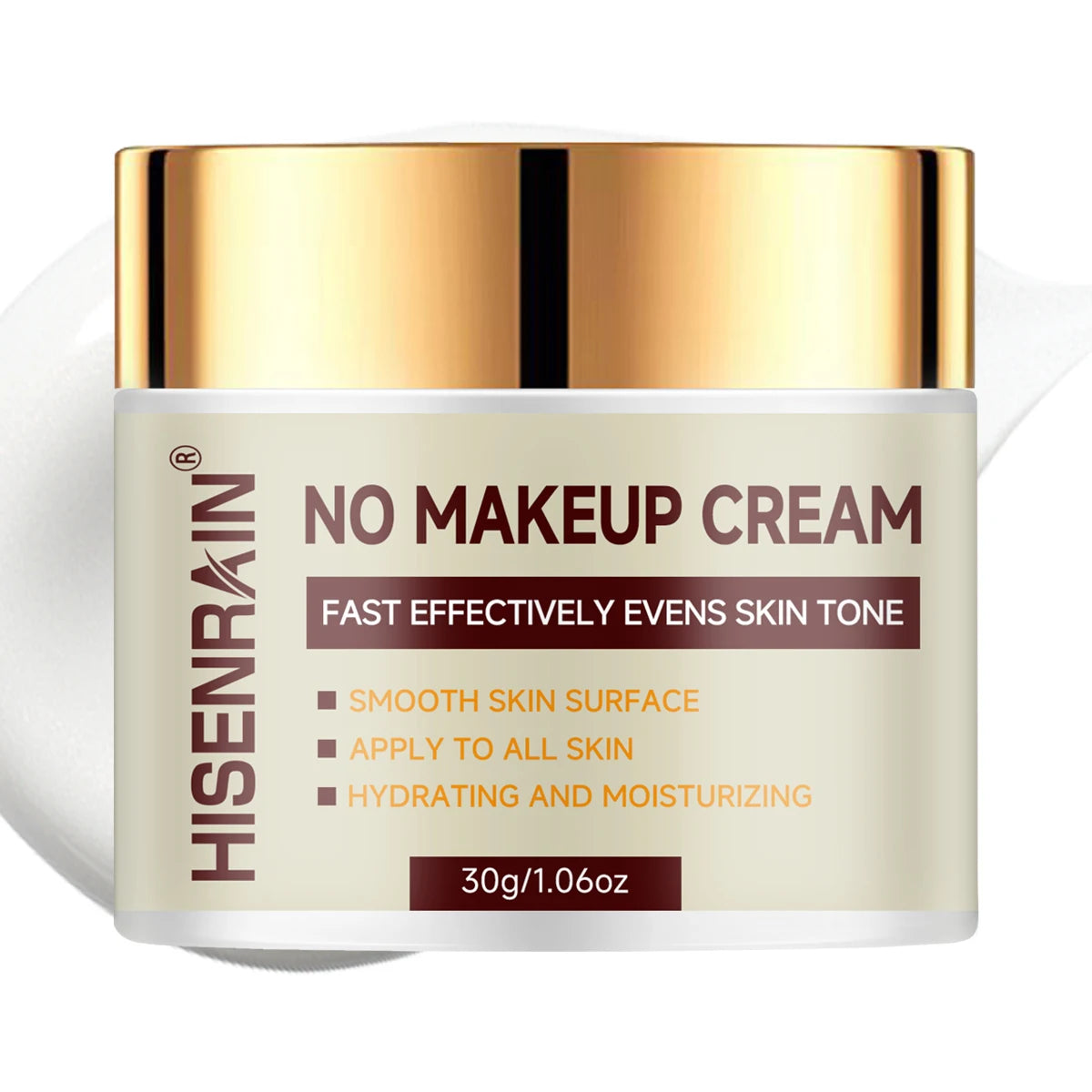 HISENRAIN Hyaluronic Acid & Glycerin BB Cream - Hydrating Tone-Up Moisturizer for Natural Glow & Smooth Skin. Peaceful Pleasures Health and Wellness 30g
