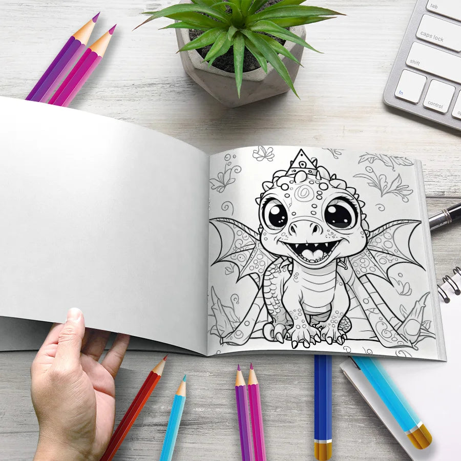 Bview Art 20 Pages Adorable Fantasy Creatures Coloring Book Adults