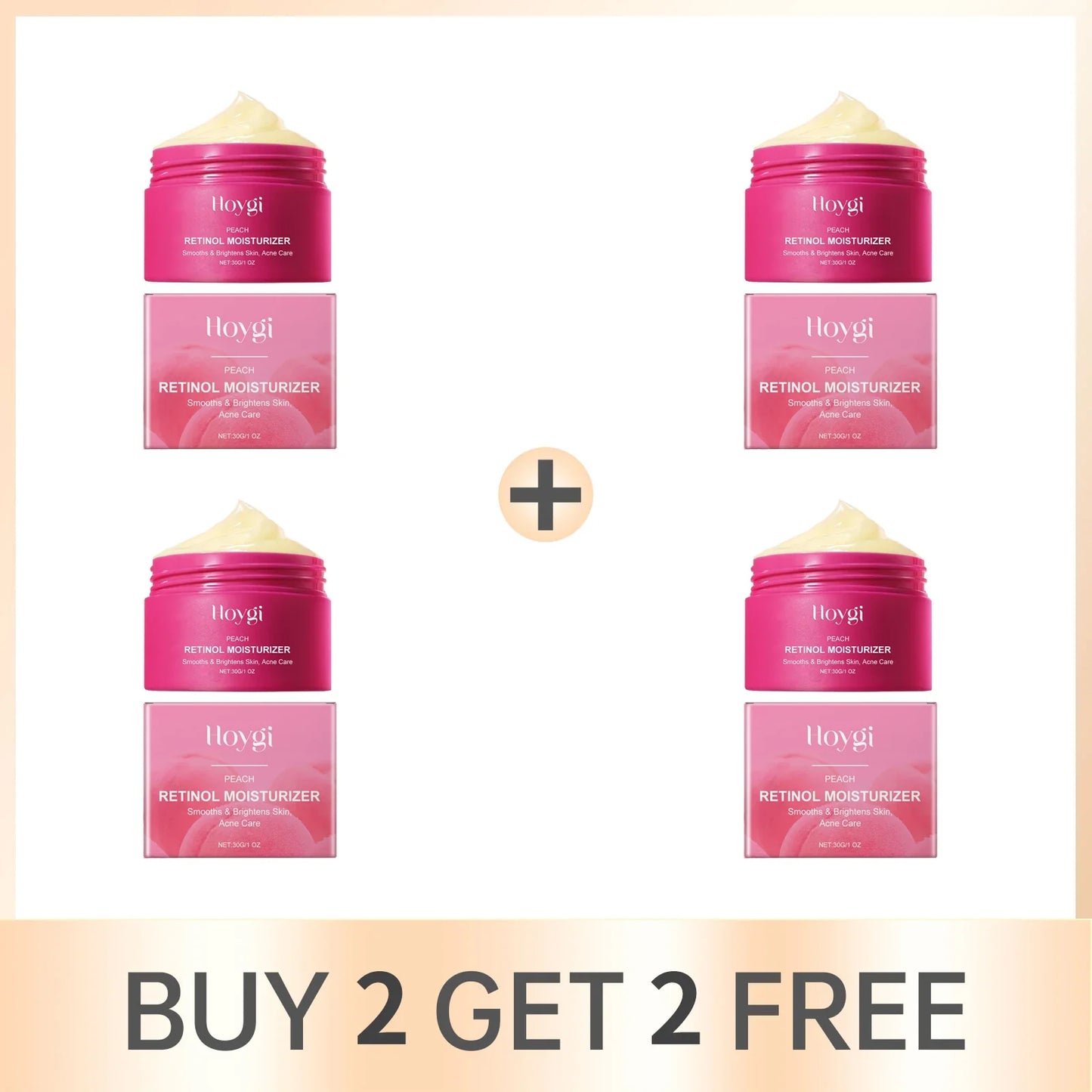 Peach Retinol Cream – Brightening, Anti-Acne & Moisturizer 30g