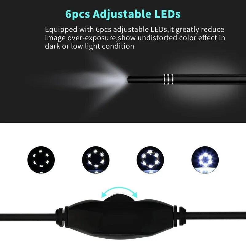 USB HD Mini Camera Electronic Ear Spoon Endoscope Cleaner Earwax Removal Cleaning Tool Intelligent Visual Ear Picking Spoon Peaceful Pleasures Health and Wellness
