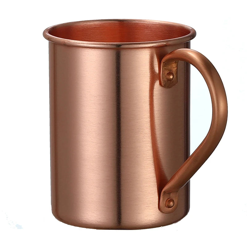 400ml 16.0oz 100% Copper Moscow Mule Mug Durable Coppery Beer Mugs Coffee Mug Milk Cup Pure Copper Cup Drinkware Peaceful Pleasures Health and Wellness Smooth Pure Copper 400ml