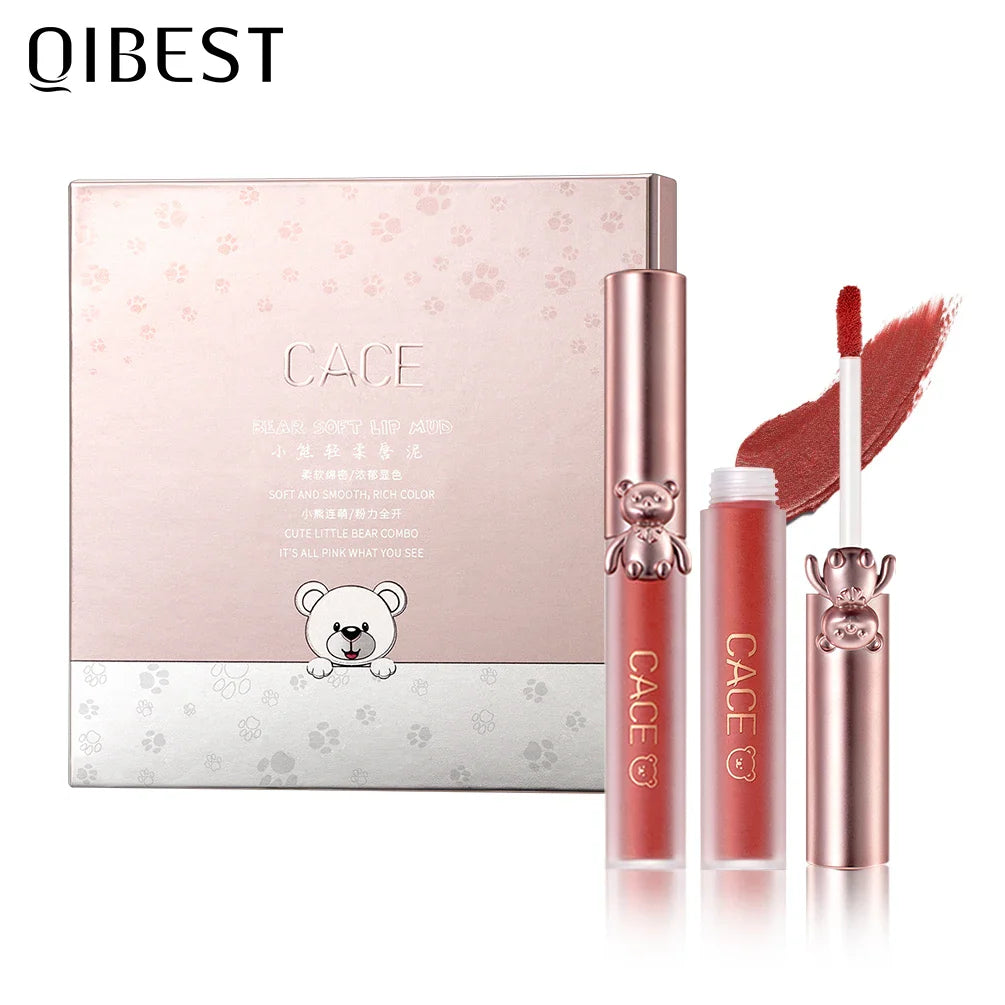 CACE Matte Velvet Lip Gloss Set – 5 Long-Lasting Shades