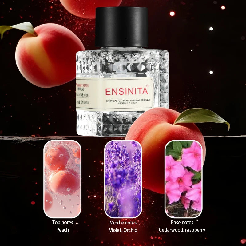High-end Unisex Perfume Alcohol-free Long-lasting Scent Rose Cedarwood Woody Floral Notes Fresh Romantic Date Eau De Toilette Peaceful Pleasures Health and Wellness Peach 10ml