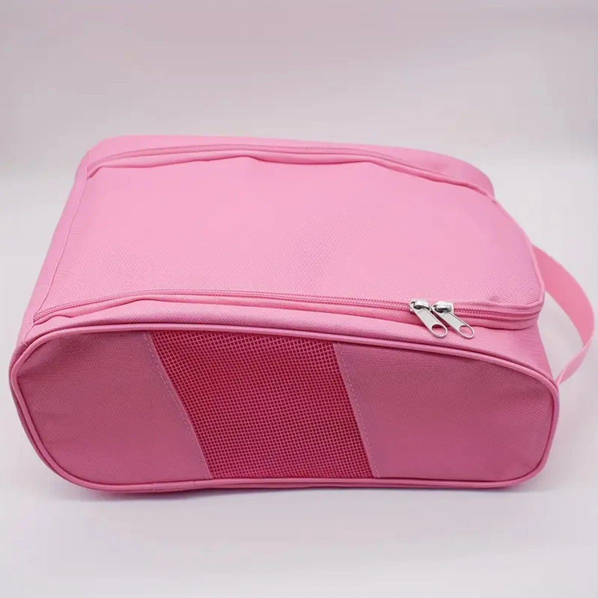 Portable Golf Shoe Bag Oxford Cloth Shoe Carrier Bags Breathable Lightweight Golf Handbag Dustproof Football Tennis Shoe Bag Peaceful Pleasures Health and Wellness Pink