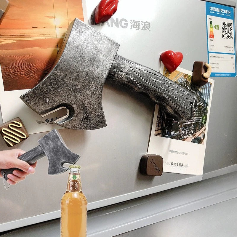 Thor's Hammer Bottle Opener – Novelty Mjolnir Beer Gift Novelty Bottle Opener Peaceful Pleasures Health and Wellness With magnet 2