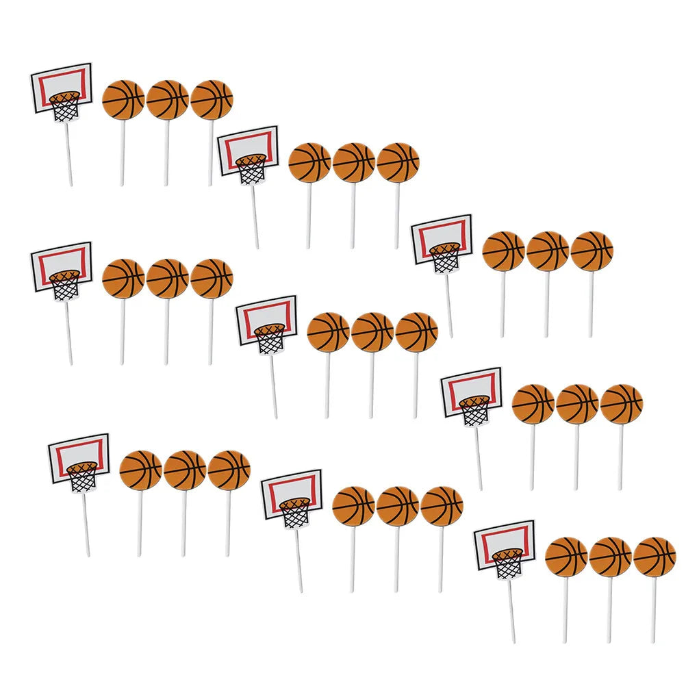 Basketball Birthday Party Cake Decor Picks Toppers for Cupcake Decoration Peaceful Pleasures Health and Wellness