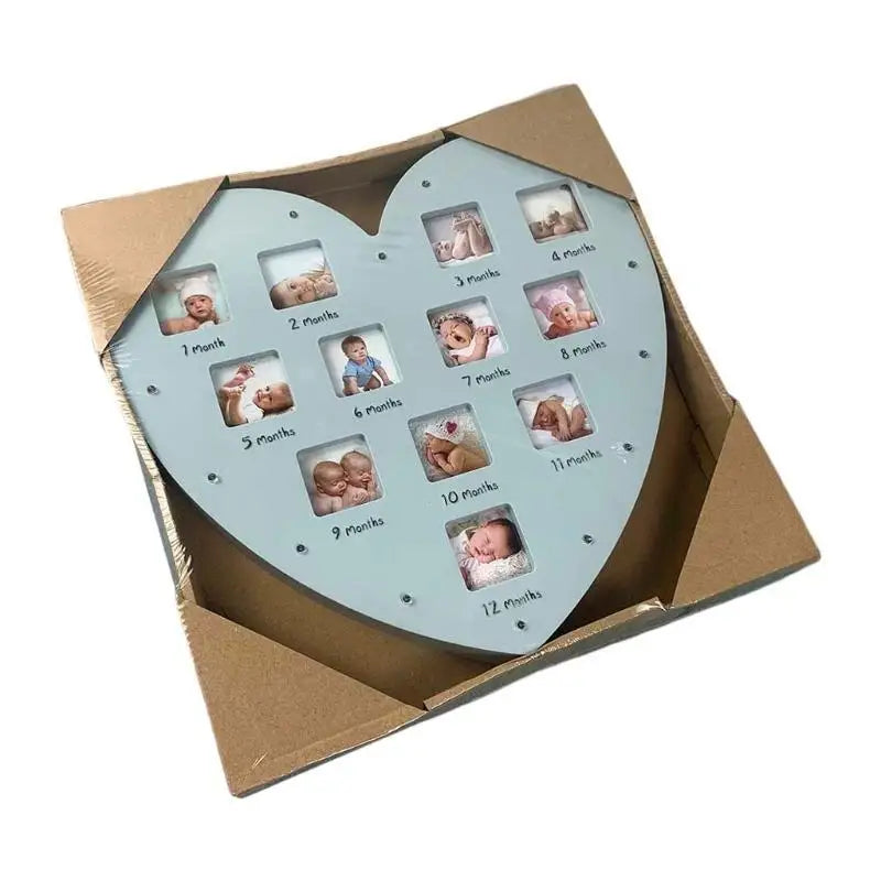 Baby's First Year Photo Frame with Light | 12 Month Milestone