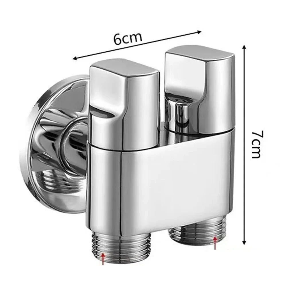 Dual Control Triangle Valve Faucet – Washing Machine & Toilet
