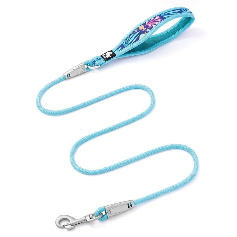 Truelove-Floral Printing Pet Leash Neoprene-Padded Handle Leash Small Medium Dog Safety Enjoyable Walking Experience TLL25761 Peaceful Pleasures Health and Wellness Blue Atoll S China Mainland