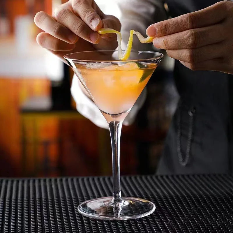 Cocktail glass Triangle glass Martini Creative tall glass bar Classic mixers Peaceful Pleasures Health and Wellness