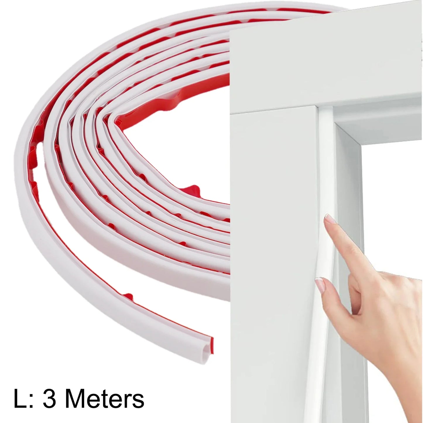D-Shape Door & Window Draught Excluder Seal Strip | 3M PVC