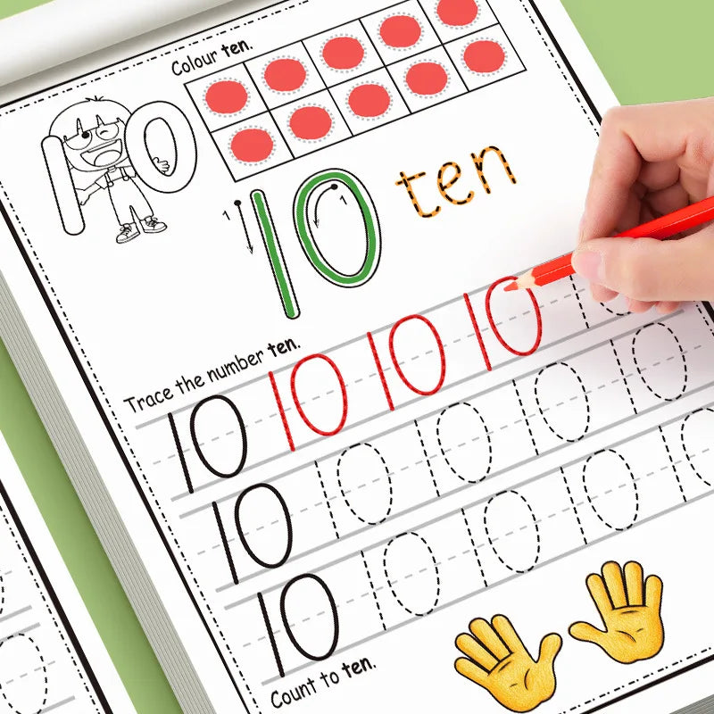 Practice Book Numbers 0-30 Drawing Pen Control Calligraphy Home