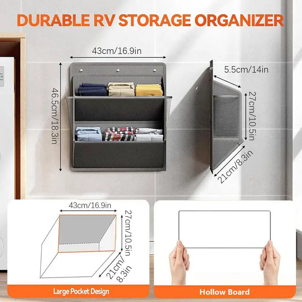RV Shoe Storage Hanging Organizer Bag with Pockets | Door Rack Hanging Shoe Organizer Peaceful Pleasures Health and Wellness Gray