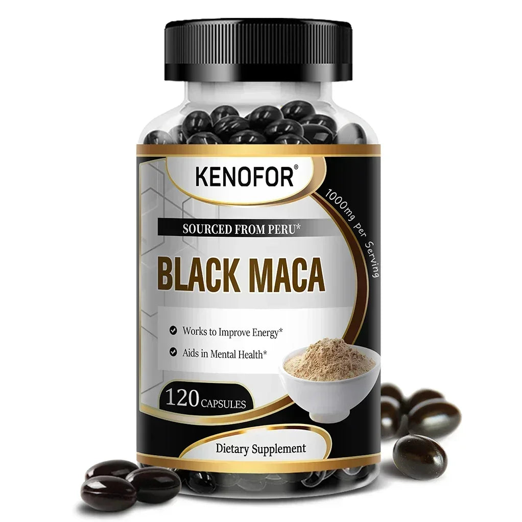 Best Maca for Men and Women Relieves Fatigue Anxiety, Increases Vitality, Improves Stamina and Immunity Peaceful Pleasures Health and Wellness 120 count 1bottle