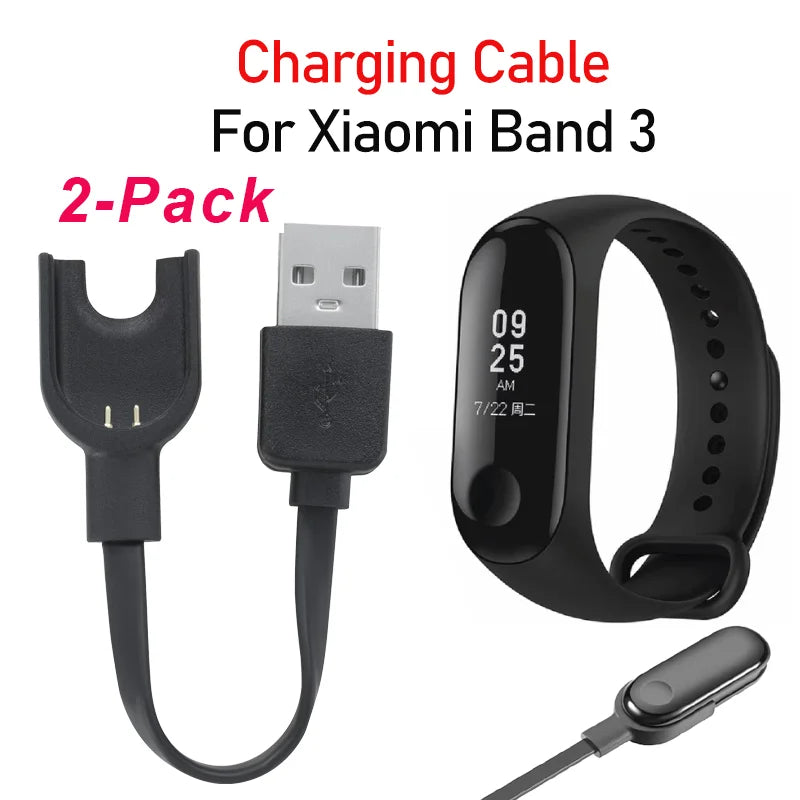 2 Pack for Mi Band 3 USB Smart Watch Charger Replacement Charger Cable Peaceful Pleasures Health and Wellness