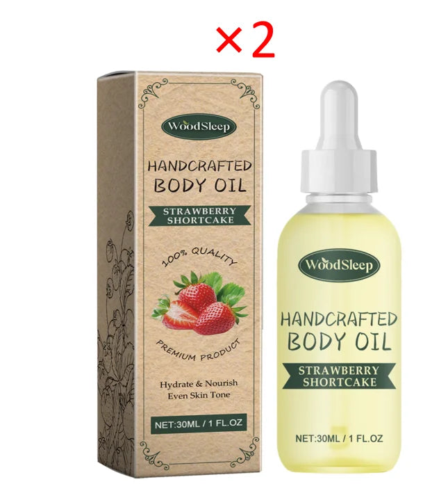WOODSLEEP Strawberry Body Oil – Firm Skin & Even Skin Tone 30ml