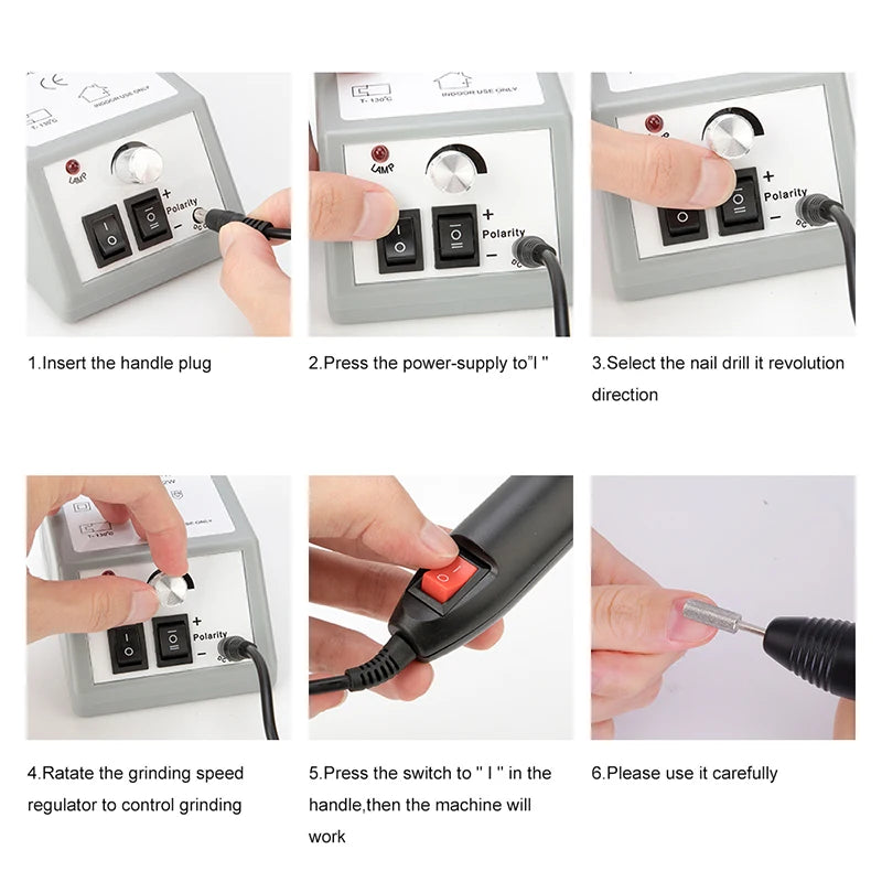 New Models Electric Nail File Nail Drill Pen Machine Professional Nail Polish Equipment Manicure Pedicure Set Kit Peaceful Pleasures Health and Wellness