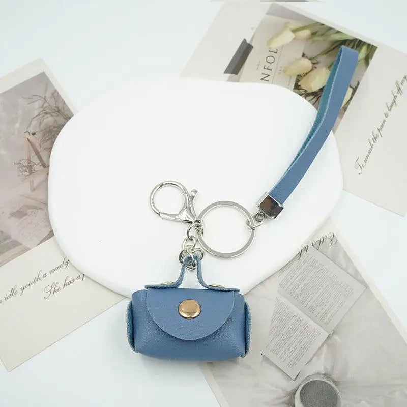 Kawaii Mini Bag Keychain – PU Leather Coin Purse Pendant